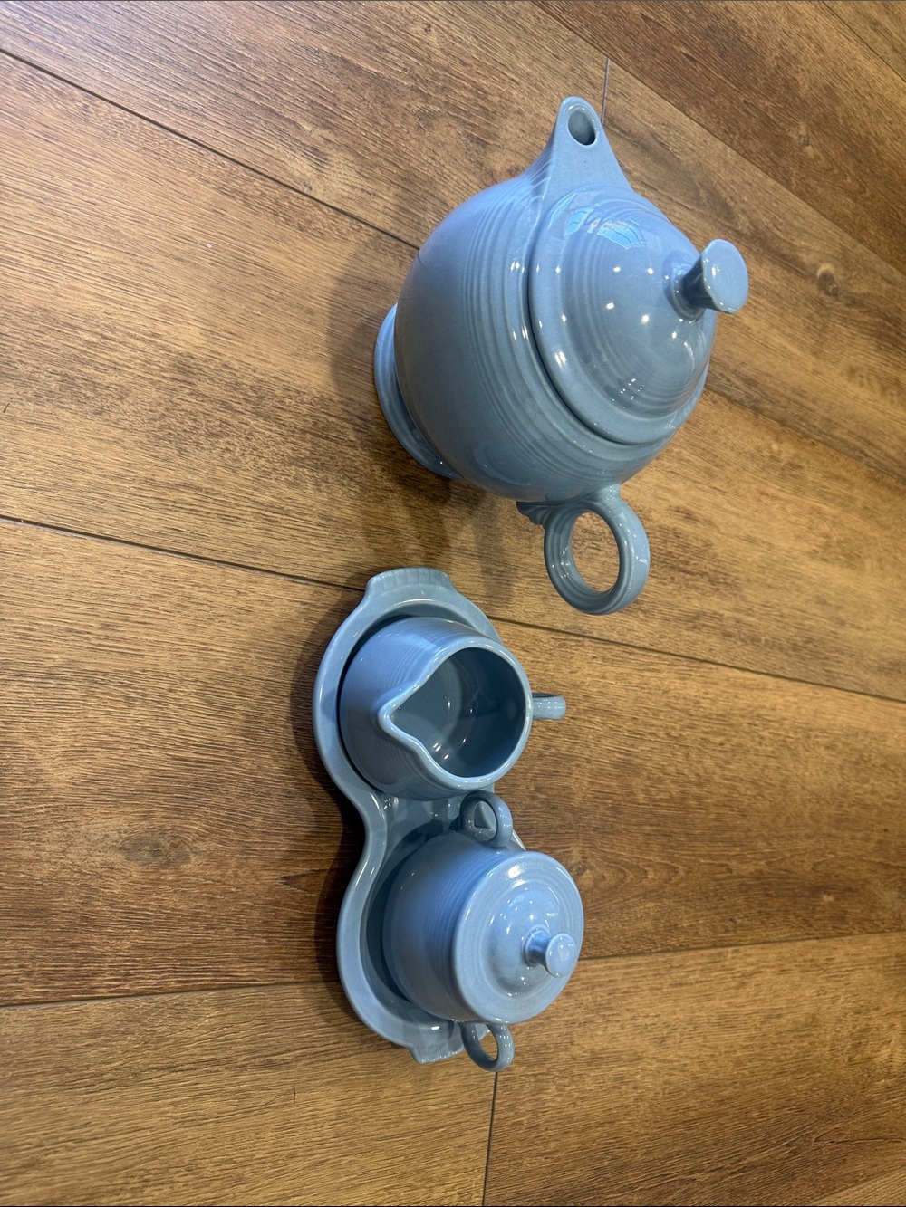 FIESTA VTG BlCeramic Teapot and Condiment Set - Classic Home Wall Decor Acce